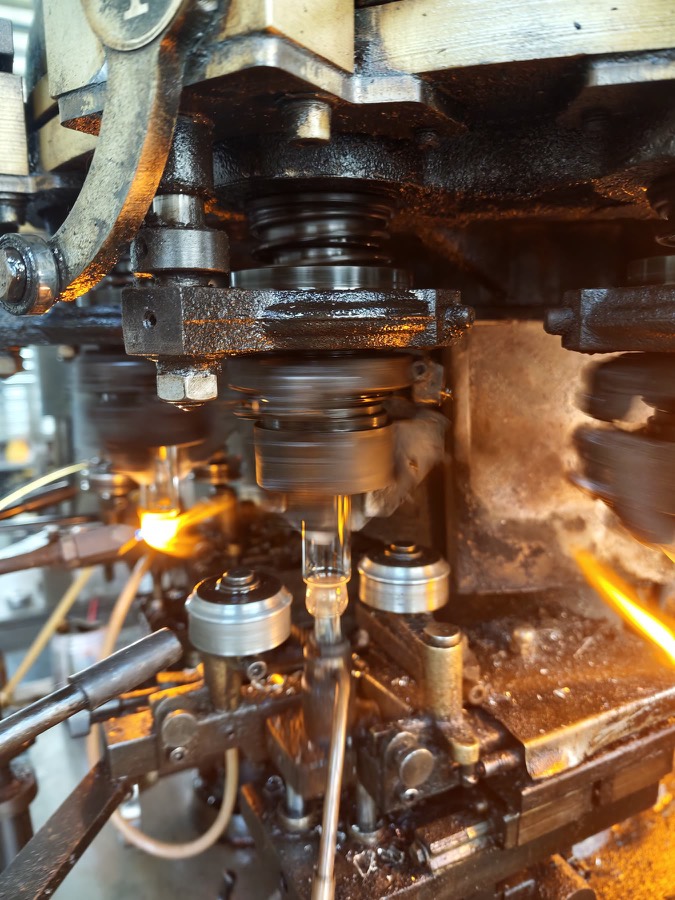 Glass forming in production